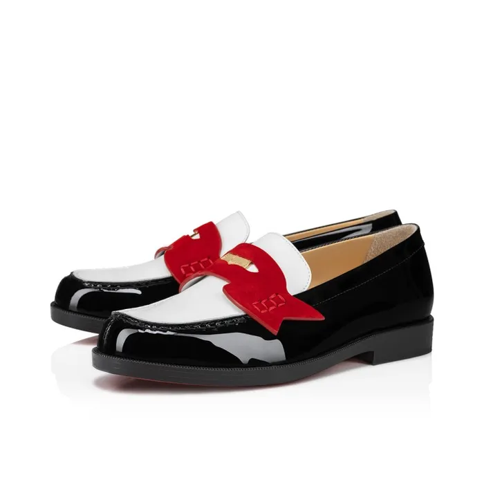 Kids Mini Penny Loafers 8211 Patent Calf Leather And Veau Velours 8211 Multicolor Christian Louboutin Boots and Loafers