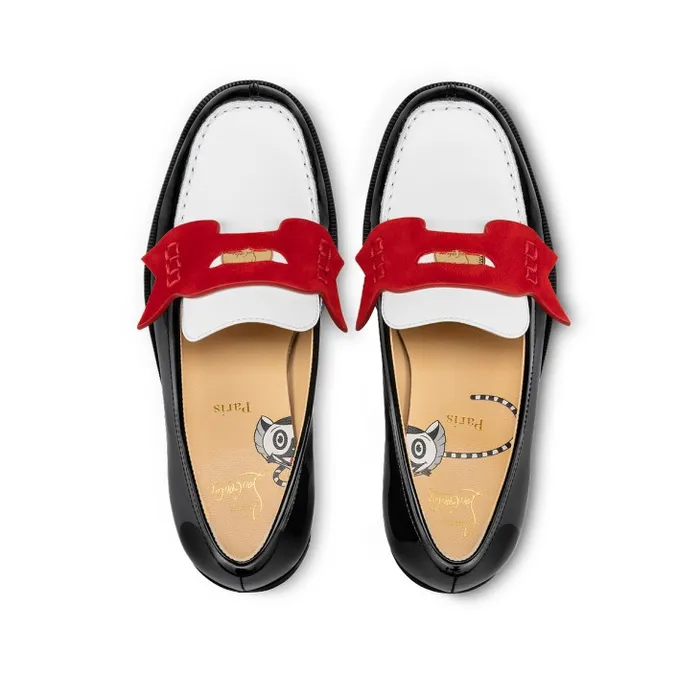 Kids Mini Penny Loafers 8211 Patent Calf Leather And Veau Velours 8211 Multicolor Christian Louboutin Boots and Loafers