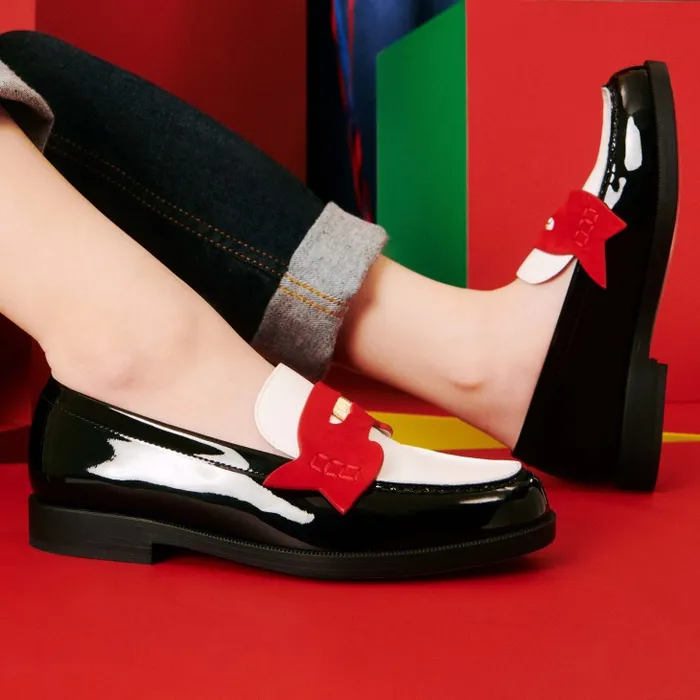 Kids Mini Penny Loafers 8211 Patent Calf Leather And Veau Velours 8211 Multicolor Christian Louboutin Boots and Loafers