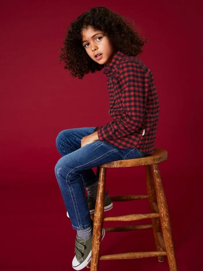 Kids River Rib Repair Jean Deep Blue White Stuff Trousers