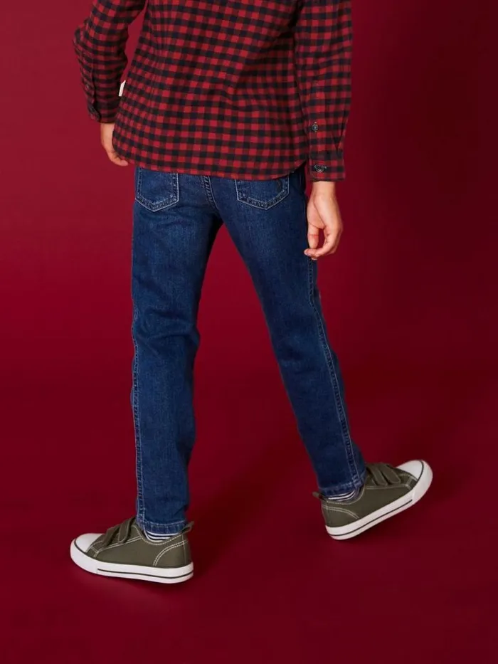 Kids River Rib Repair Jean Deep Blue White Stuff Trousers