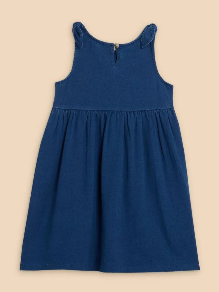 Kids Tie Shoulder Jersey Dress Dark Navy White Stuff Dresses and Skirts