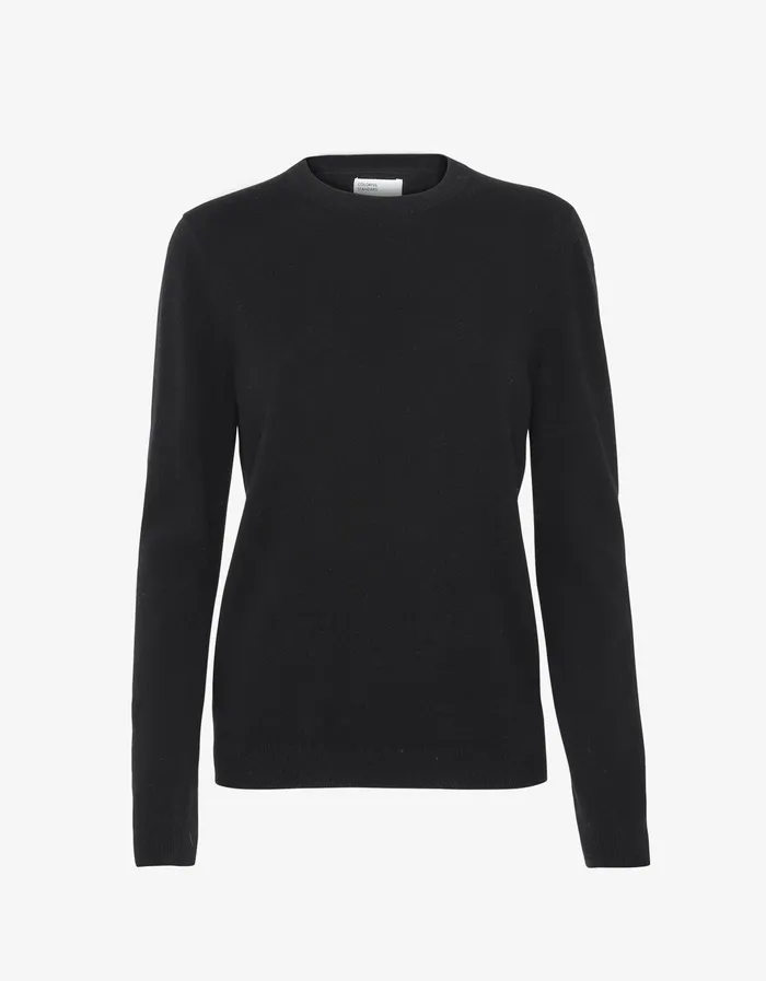 Knit Sweaters Women Colorfulstandard Women Light Merino Wool Crew 8211 Deep Black