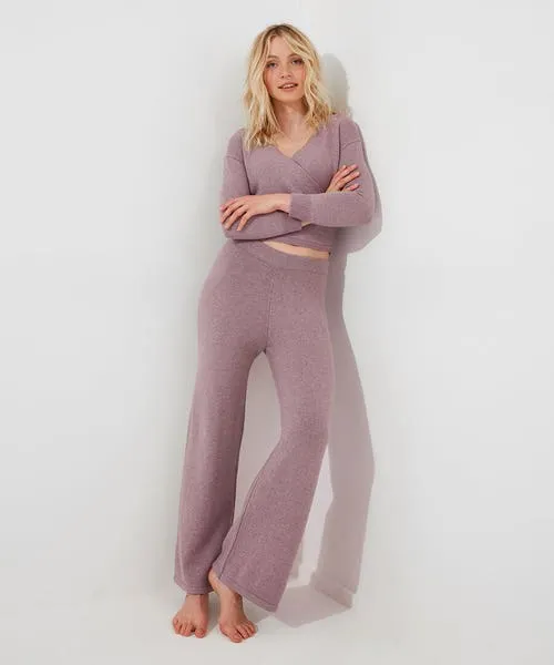 Knitwear and Cardigans Sloe Joes Wide Leg Knitted Trousers Purple 8211 Joebrowns Apparel Knitwear and Cardigans Sloe Joes Wide Leg Knitted Trousers Purple 8211 Joebrowns Apparel