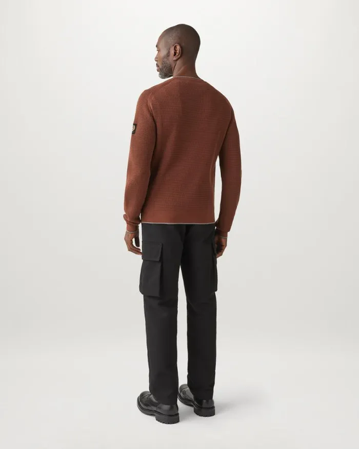 Knitwear Men Belstaff Cole Crewneck Jumper Deep Copper