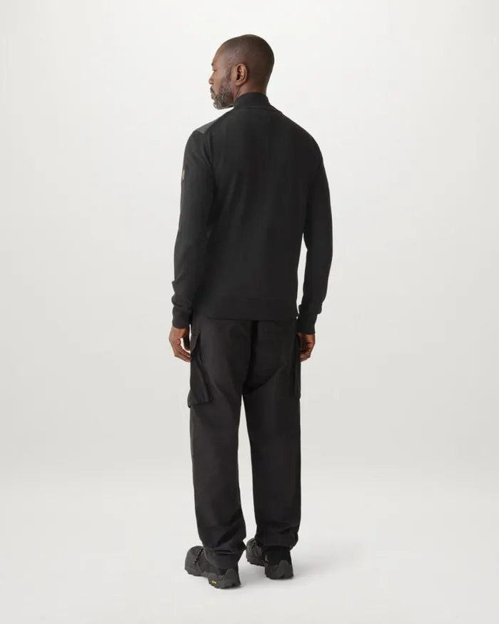 Knitwear Men Belstaff Kelbrook Zip Cardigan Black Knitwear Men Belstaff Kelbrook Zip Cardigan Black