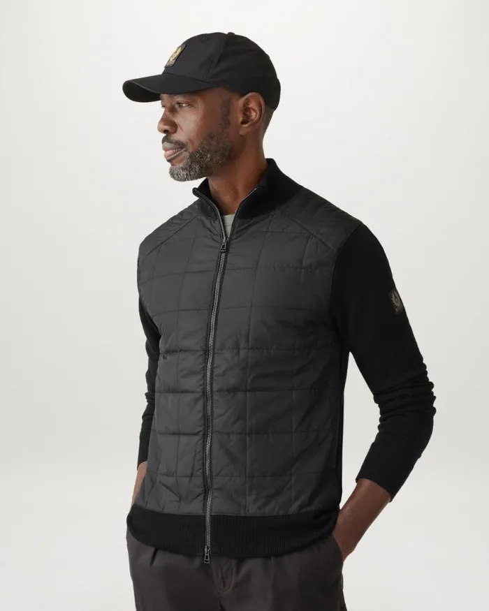 Knitwear Men Belstaff Kelbrook Zip Cardigan Black Knitwear Men Belstaff Kelbrook Zip Cardigan Black