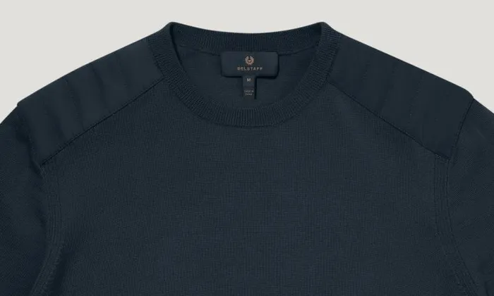 Knitwear Men Belstaff Kerrigan Crewneck Jumper Dark Ink