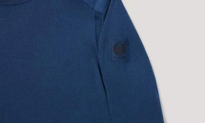 Knitwear Men Belstaff Kerrigan Crewneck Jumper Insignia Blue Knitwear Men Belstaff Kerrigan Crewneck Jumper Insignia Blue