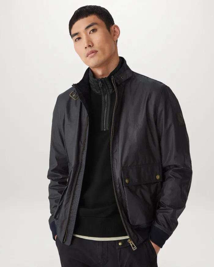 Knitwear Men Belstaff Kilmington Quarter Zip Jumper Black