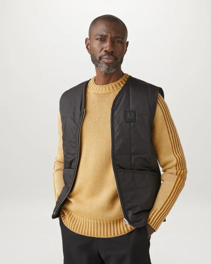 Knitwear Men Belstaff Watch Crewneck Jumper Glaze Yellow