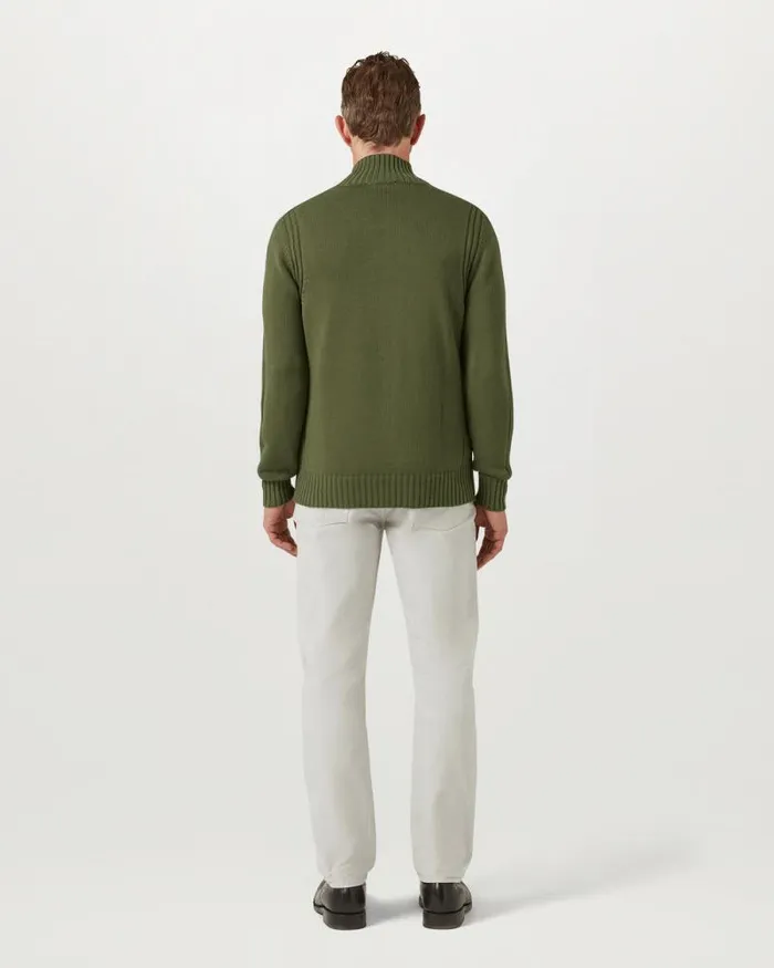 Knitwear Men Belstaff Watch Full Zip Cardigan Dark Surplus Green Knitwear Men Belstaff Watch Full Zip Cardigan Dark Surplus Green