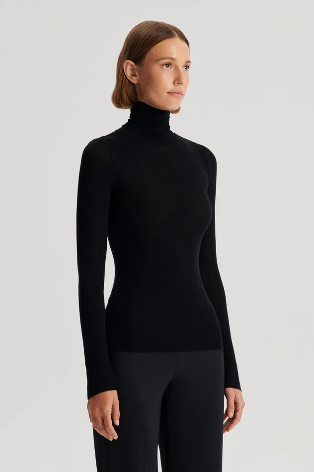Knitwear Women BABYWOOL POLO BLACK ALL ONLINE Scanlan Theodore Knitwear Women BABYWOOL POLO BLACK ALL ONLINE Scanlan Theodore