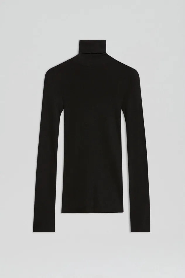 Knitwear Women BABYWOOL POLO BLACK ALL ONLINE Scanlan Theodore Knitwear Women BABYWOOL POLO BLACK ALL ONLINE Scanlan Theodore