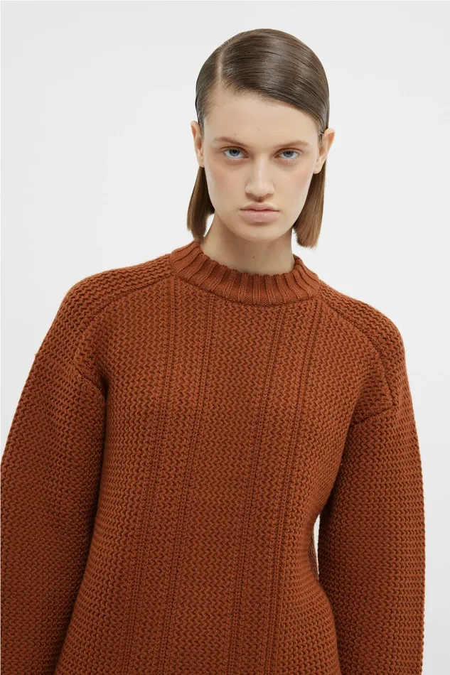 Knitwear Women Combey Knit In Caramel Cashfeel Emilia Wickstead