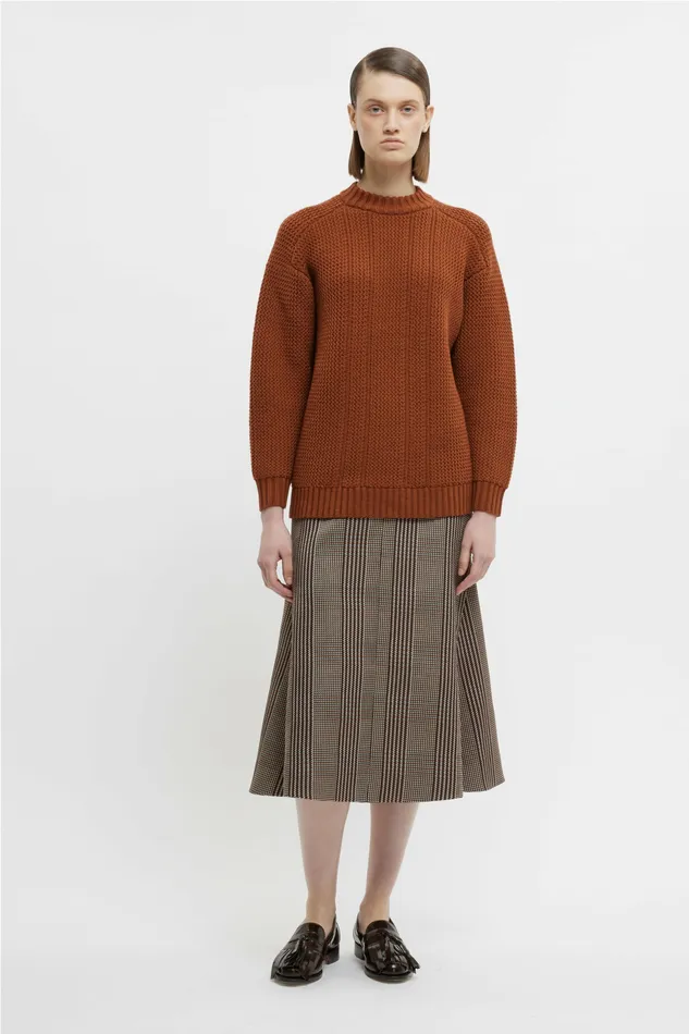 Knitwear Women Combey Knit In Caramel Cashfeel Emilia Wickstead