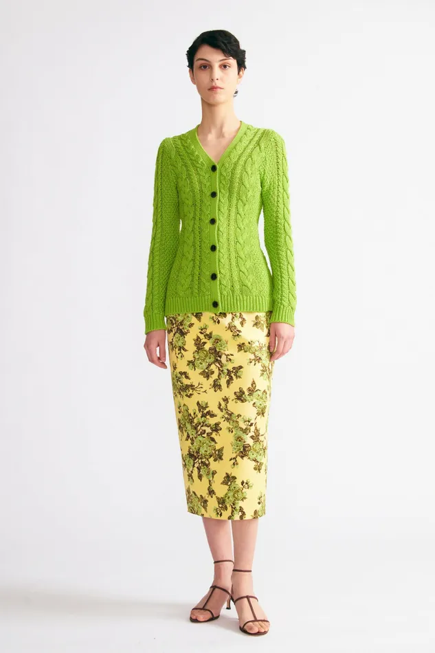 Knitwear Women Elmer Knit Cardigan In Green Emilia Wickstead
