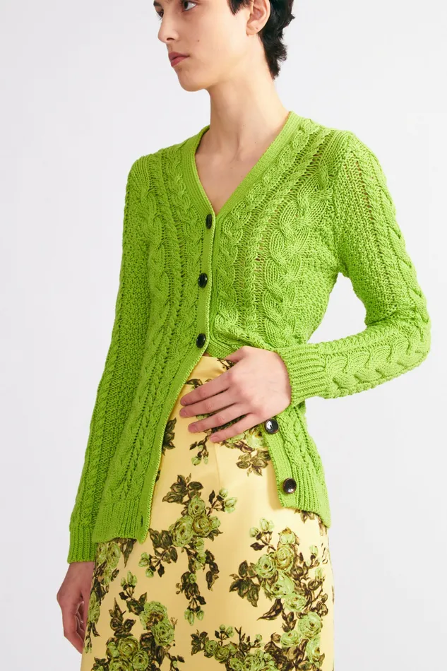 Knitwear Women Elmer Knit Cardigan In Green Emilia Wickstead