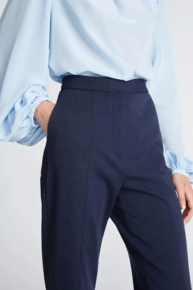 Knitwear Women Halston Collins Pant In Knit Suiting Midnight