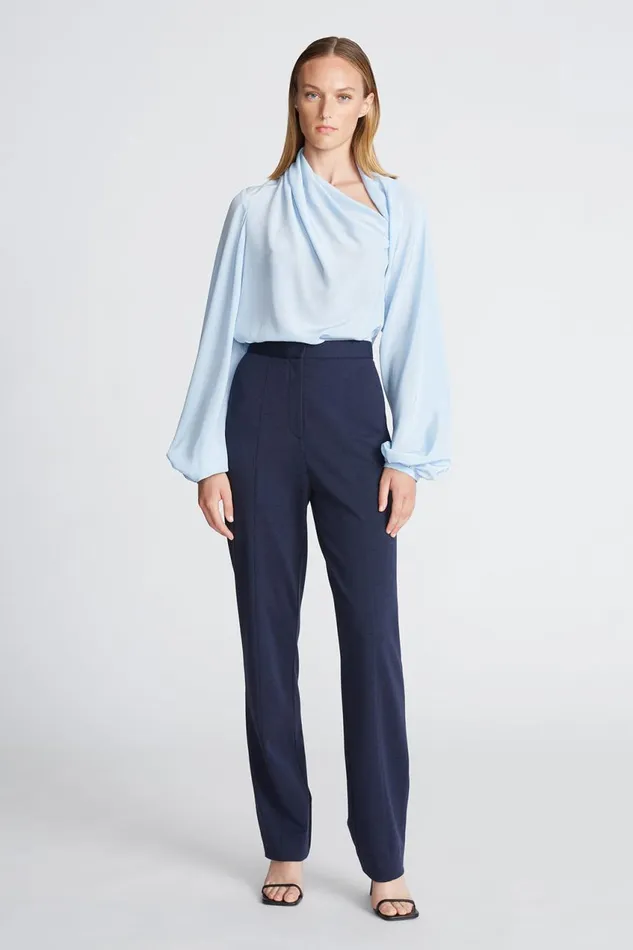 Knitwear Women Halston Collins Pant In Knit Suiting Midnight