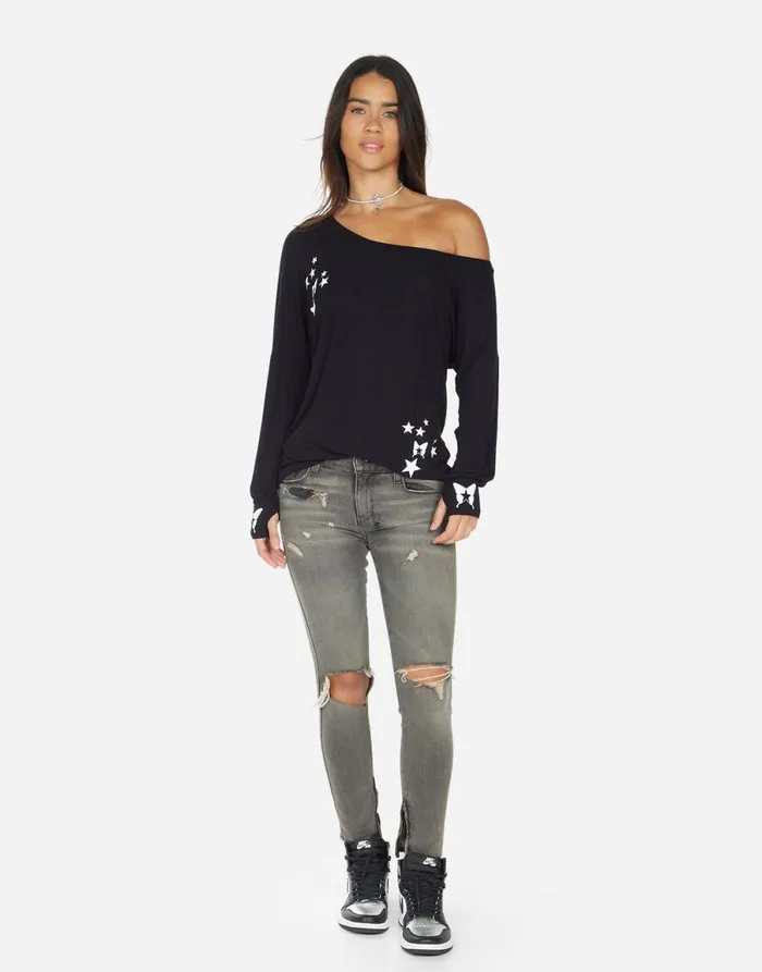 Krista Rock Star Butterfly Black Women039s Lauren Moshi Long Sleeve