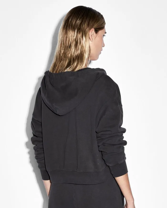 Ksubi 32154 Origin Cropped Hoodie Washed Black Womens Sweats