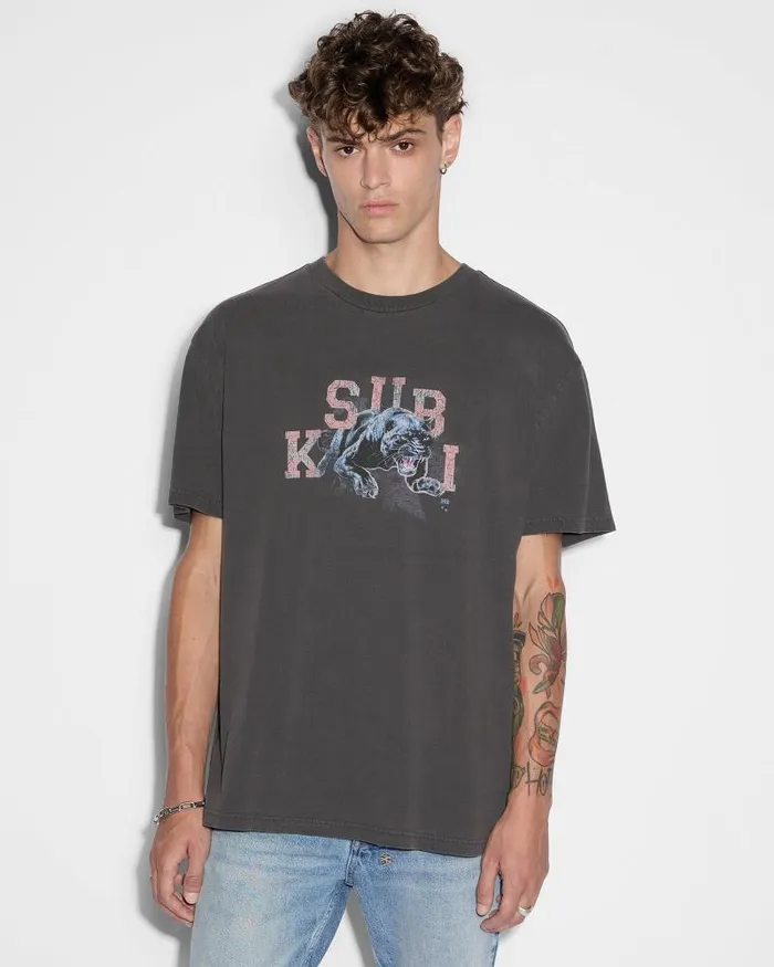Ksubi Apex Biggie Ss Tee Faded Black Mens TShirts