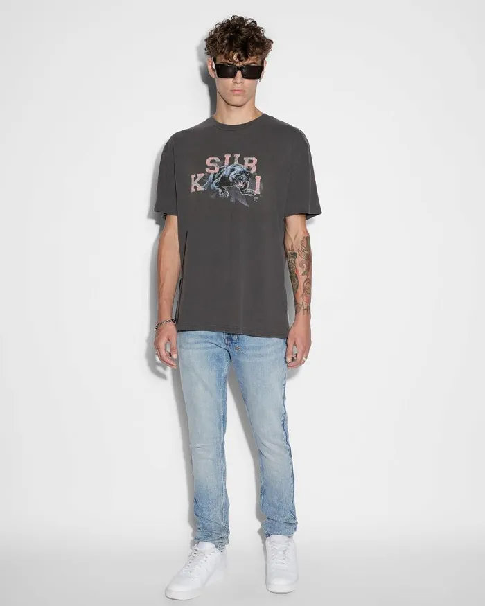 Ksubi Apex Biggie Ss Tee Faded Black Mens TShirts