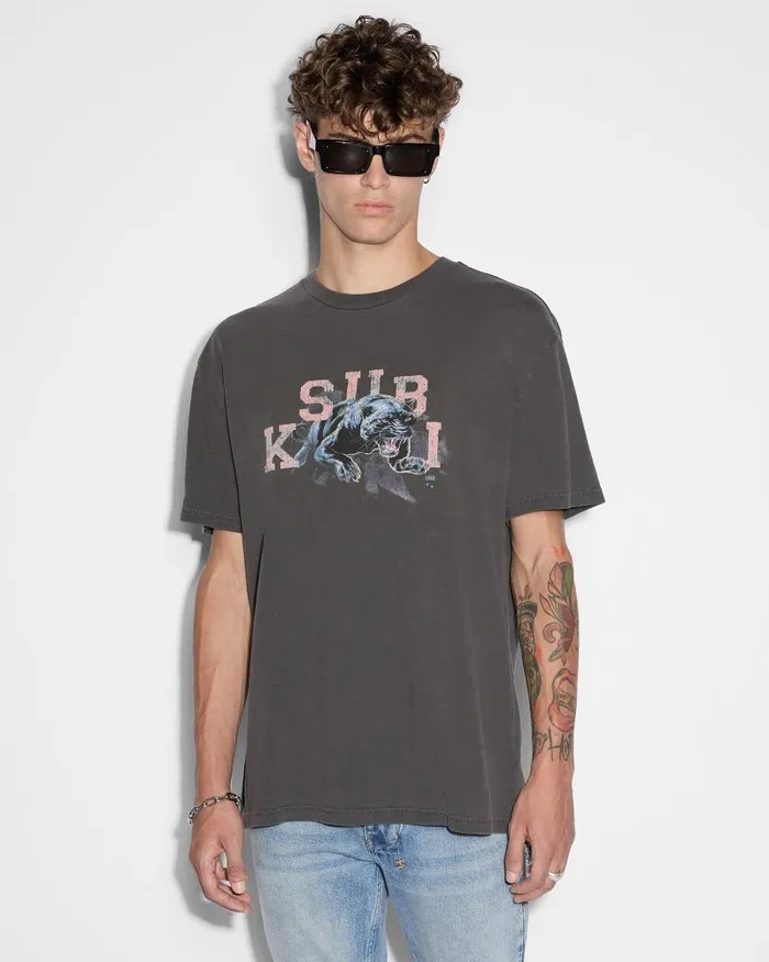 Ksubi Apex Biggie Ss Tee Faded Black Mens TShirts