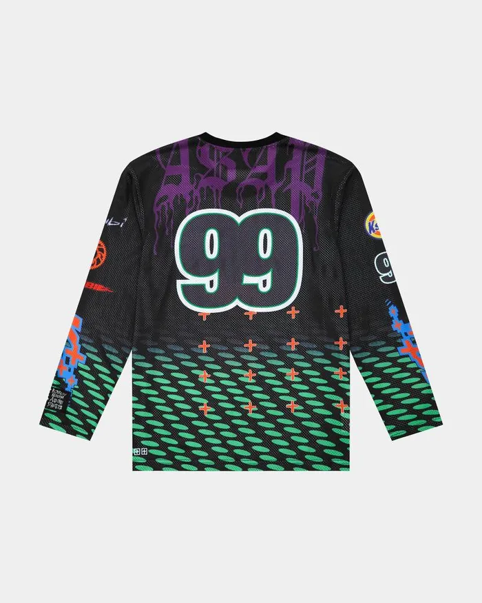 Ksubi Asap Tyy Moto Jersey Black Mens Shirts