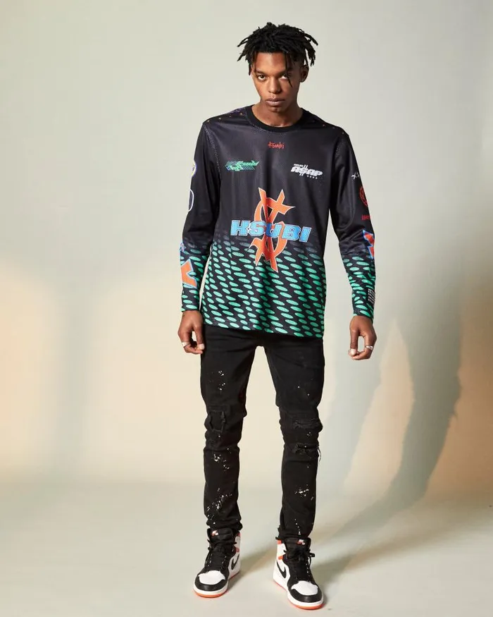 Ksubi Asap Tyy Moto Jersey Black Mens Shirts