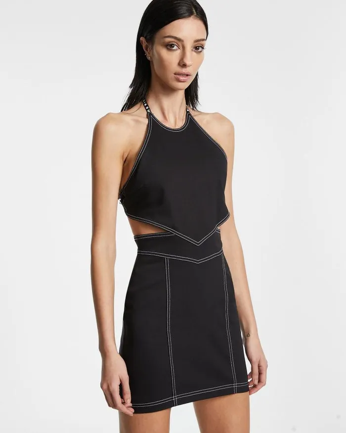 Ksubi Call Me Halter Dress Black Womens Dresses