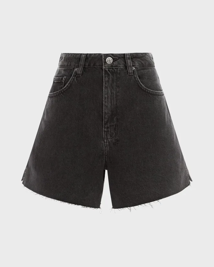 Ksubi Hi Line Short Washed Black Womens Denim Shorts