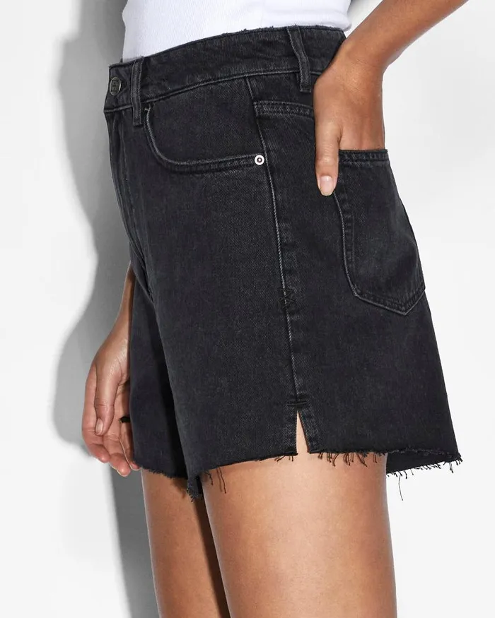 Ksubi Hi Line Short Washed Black Womens Denim Shorts