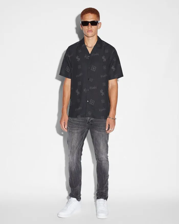 Ksubi Kash Box Resort Ss Shirt Coal Mens Shirts