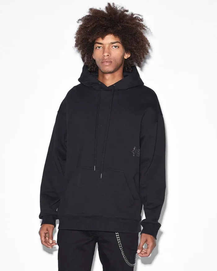 Ksubi Krystal Bling Biggie Hoodie Black Mens Hoodies and Sweatshirts