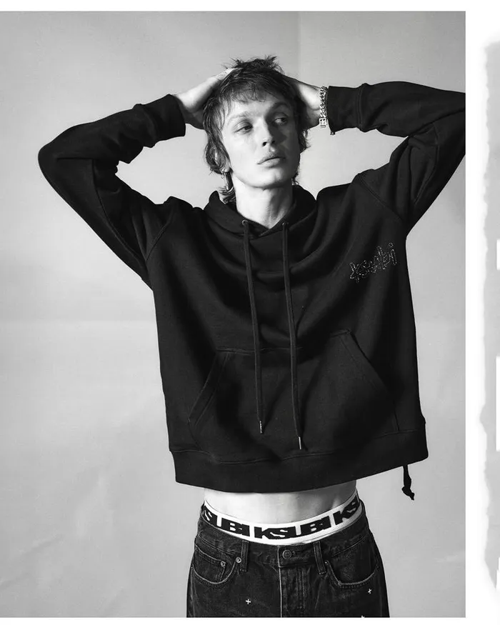 Ksubi Krystal Bling Biggie Hoodie Black Mens Hoodies and Sweatshirts