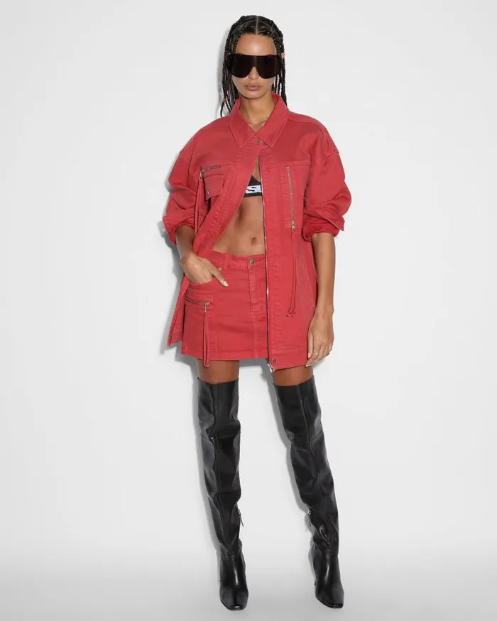 Ksubi Low Rider Mini Roasted Womens Denim Skirts