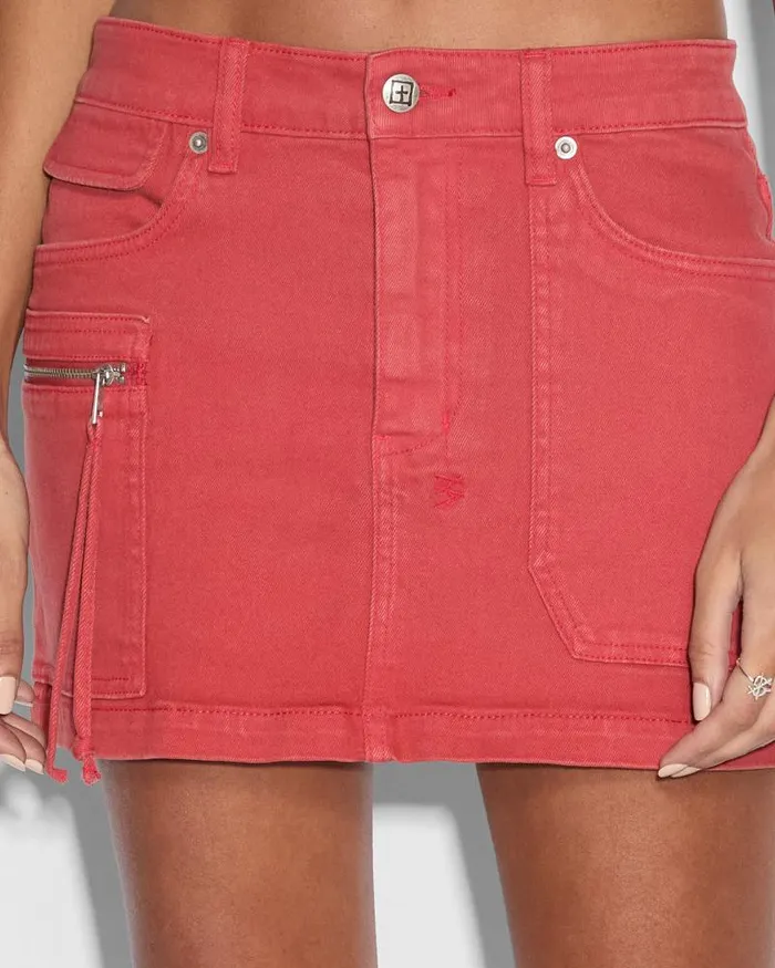 Ksubi Low Rider Mini Roasted Womens Denim Skirts