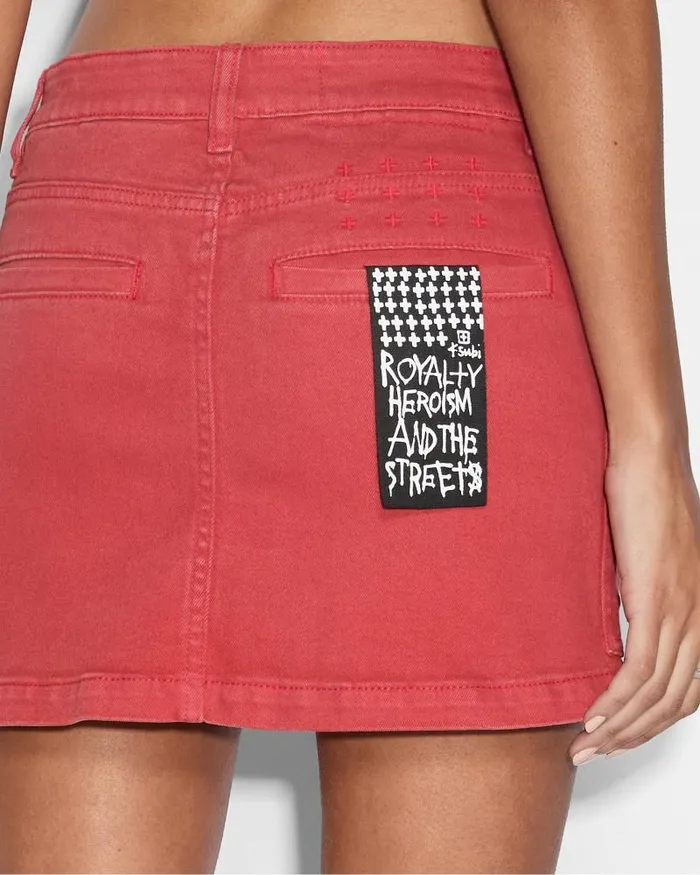 Ksubi Low Rider Mini Roasted Womens Denim Skirts