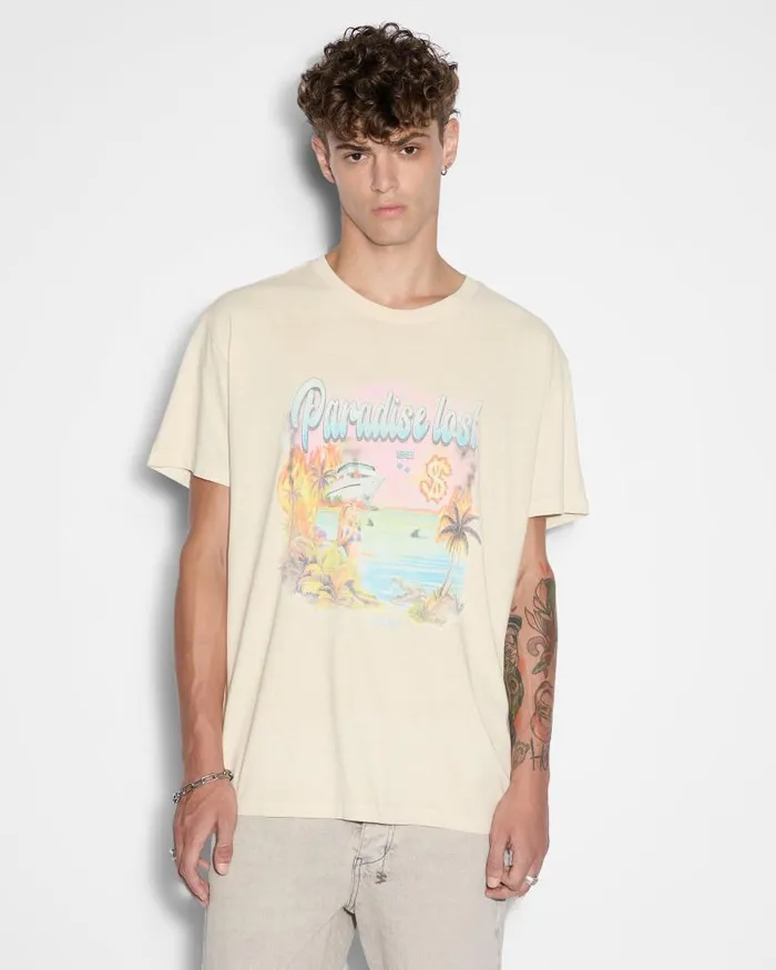 Ksubi Paradise Biggie Ss Tee Dusty Desert Mens TShirts