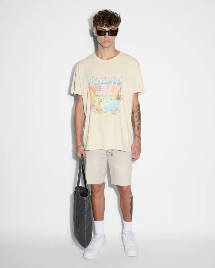 Ksubi Paradise Biggie Ss Tee Dusty Desert Mens TShirts