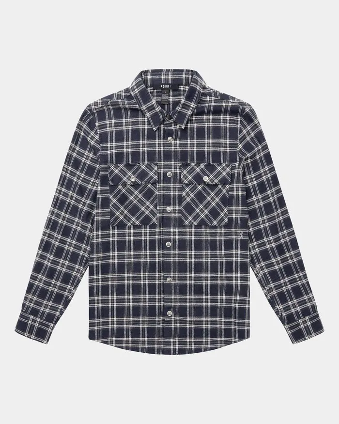 Ksubi Paradox Ls Shirt Indigo Fade Mens Shirts