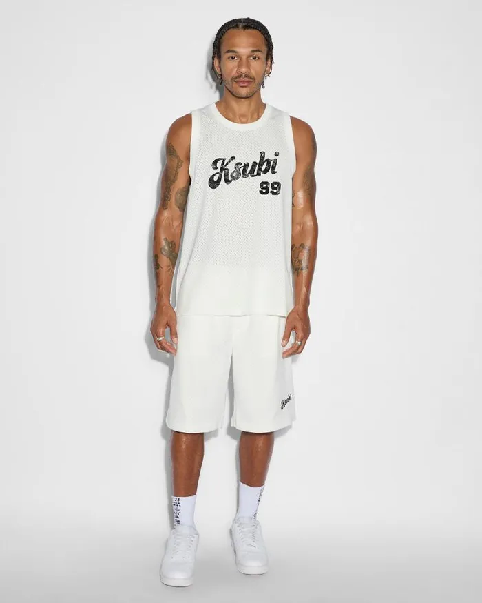 Ksubi Roll Mesh Short White Mens Shorts