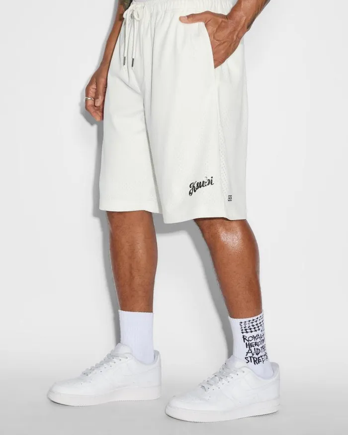 Ksubi Roll Mesh Short White Mens Shorts