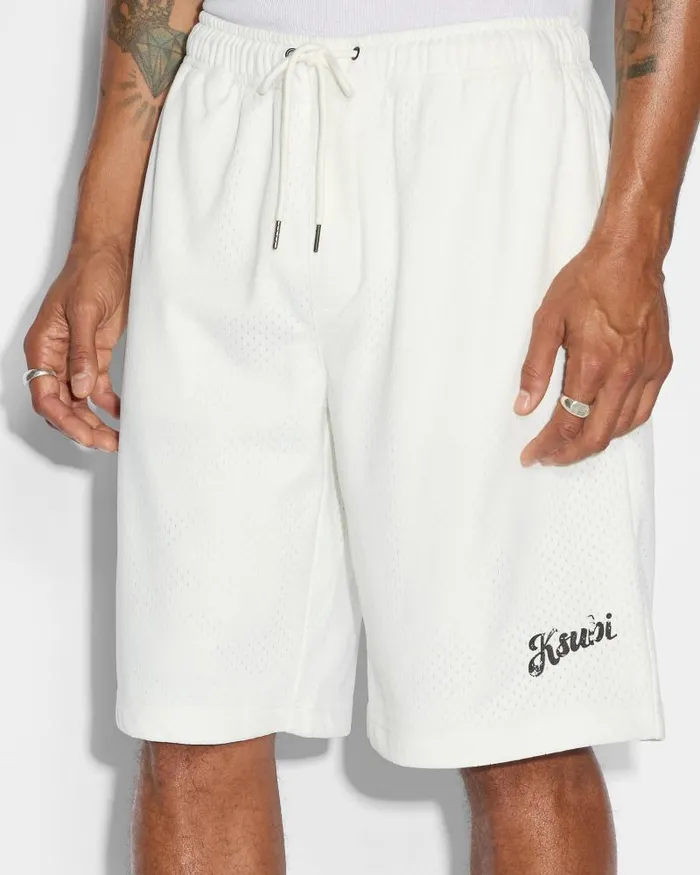 Ksubi Roll Mesh Short White Mens Shorts