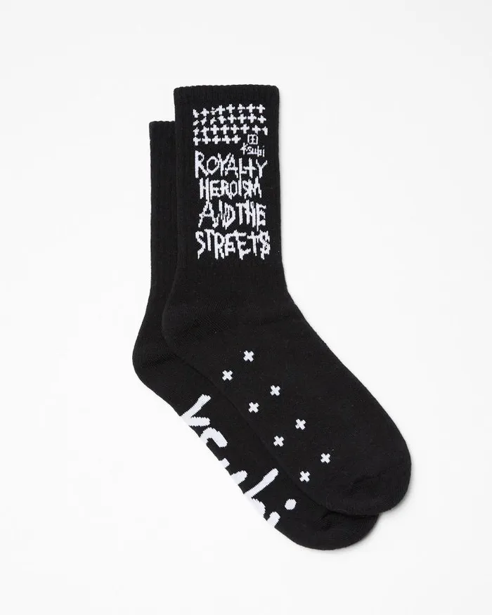 Ksubi Royalty Ksocks Blackwhite WomensMens Socks