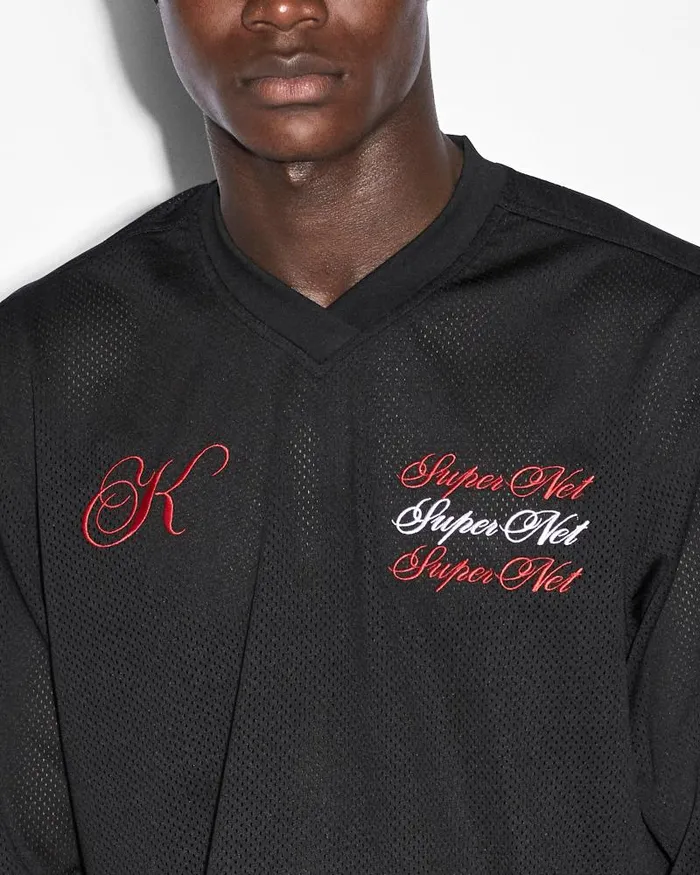Ksubi Scripted Hockey Jersey Black Mens Shirts