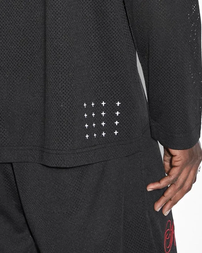 Ksubi Scripted Hockey Jersey Black Mens Shirts