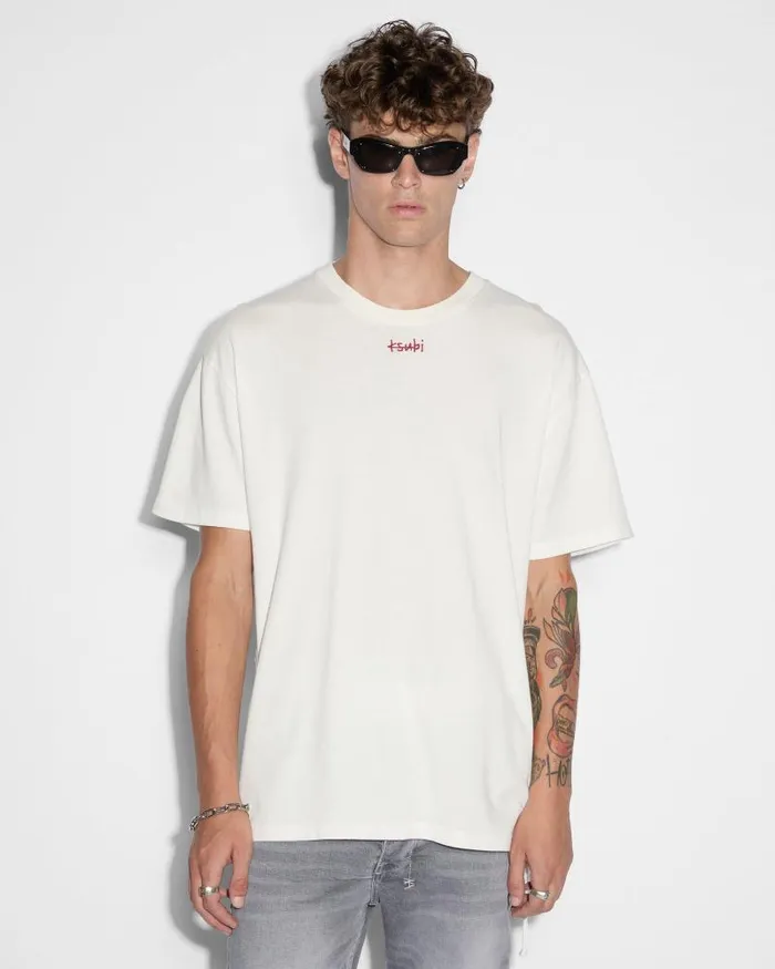 Ksubi Stitch Up Biggie Ss Tee Vintage White Mens TShirts